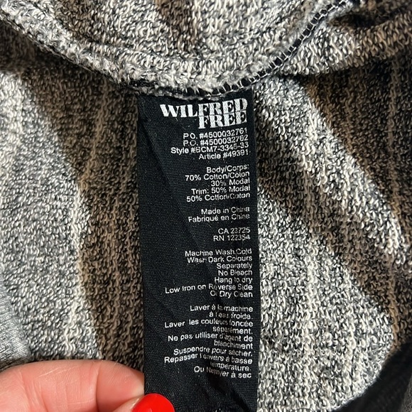 Aritzia Wilfred Free Rousseau Cocoon Cardigan Sweater Heathered Grey size Small - Picture 5 of 9